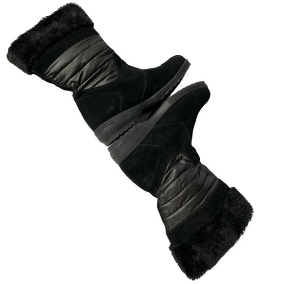 Lands’ End Women’s Drift Snow Boots Black Suede Size 9.5 - Picture 5 of 9